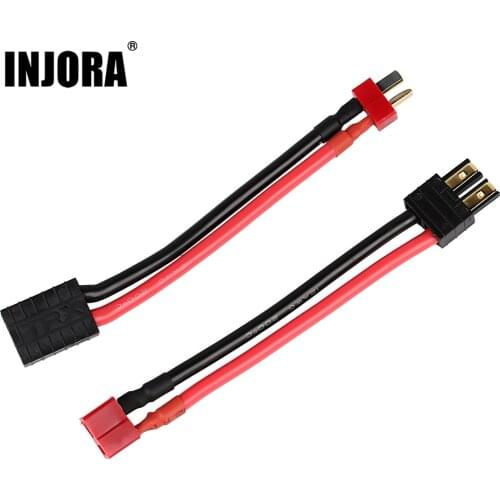 INJORA T Plug to TRX Female Male Connector Adapter Cable for Traxxas Series RC Car TRX4 TRX6 SLASH Battery Parts