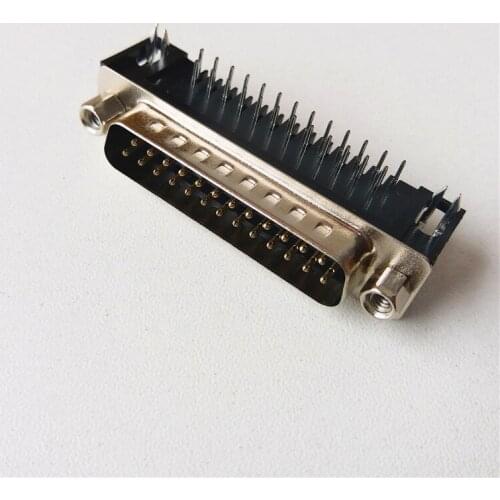 15pcs DB25 male curved legs welded plate DR25 looper DB25 connector horizontal copper core for PCB