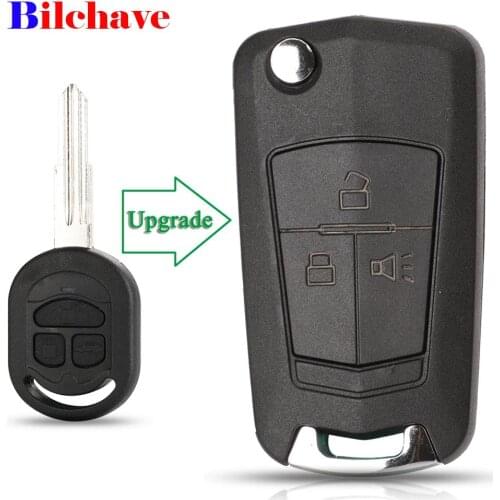 Bilchave Modified For Chevrolet Lacetti Optra Nubira Vehicle Pocket Alarm 2005-2009 FOB 3 Buttons Remote Car Key Case Shell