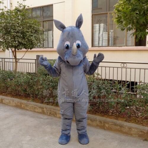 Rhino Mascot Costume Cosplay Furry Suits Party Game Fursuit Cartoon Dress Outfits Carnival Halloween Xmas Easter Advertising