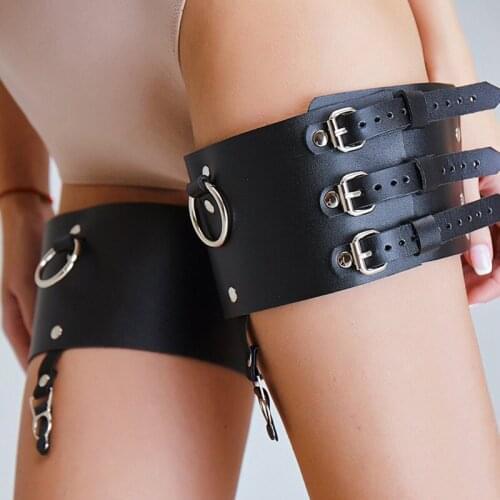 NEW Pub Girl Garter Wide Leg Belt Strappy Women Punk Elastic Thigh Sock Harness Sexy Suspenders Prom Dress