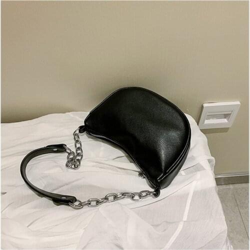 Solid Color Chain Leather Crossbody Bags for Women 2021 Summer Casual Simple Small Handbags Female Shoulder Messenger Bag Totes