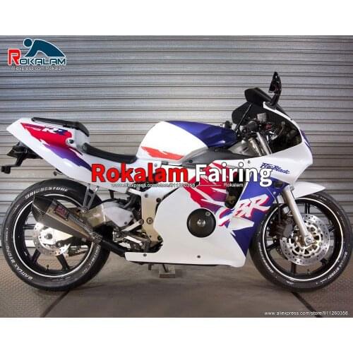 Popular Fairing For Honda CBR250 RR MC22 1990 CBR250RR MC-22 1994 Motorcycle White Red Blue Fairings Kit (Injection Molding)