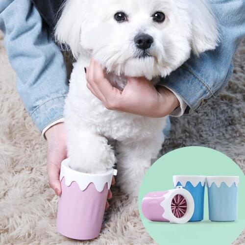 Dog Cat Foot Washer Portable Pets Paw Cleaner Cup Puppy Kitten Dirty Paw Quickly Cleaning Cups Soft Silicone Pet Foot Wash Tool