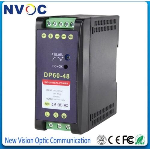 60W 12V/5A 12V 5A DIN Rail Mounted Industrial Power Supply,60W/12V Industrial DIN Rail POE SFP/Fiber Switch Power Supply