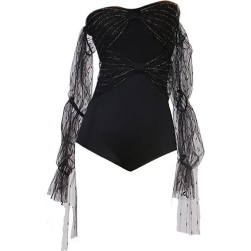 Long Sleeve Latin Dance Tops Women Ballroom Salsa Blouses Tango Waltz Modern Costume