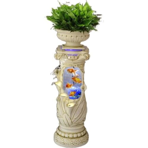 TT Fountain Water New Home Furnishings Creative Home Living Room Fish Tank Medium-Sized Interior Decorations