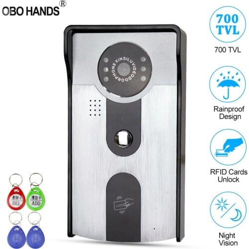 RFID Video Intercom Camera Door Phone Entry System Entrance Machine Outdoor unit Metal Waterproof IR 700TVL EM Unlock for Home