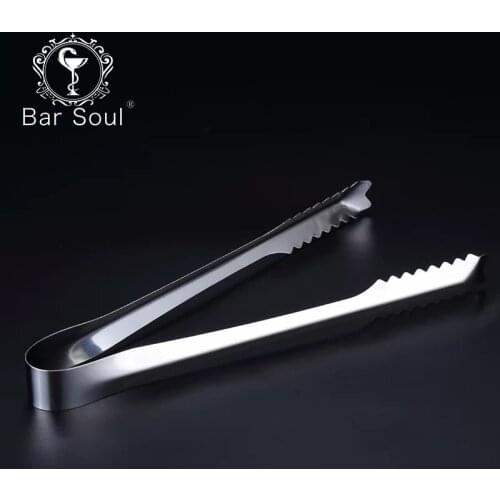 Bar Soul Ice Clip Stainless Steel Barbecue BBQ Clip Bread Food Ice Clamp Ice Tongs Bar Kitchen Accessories Bar Tools