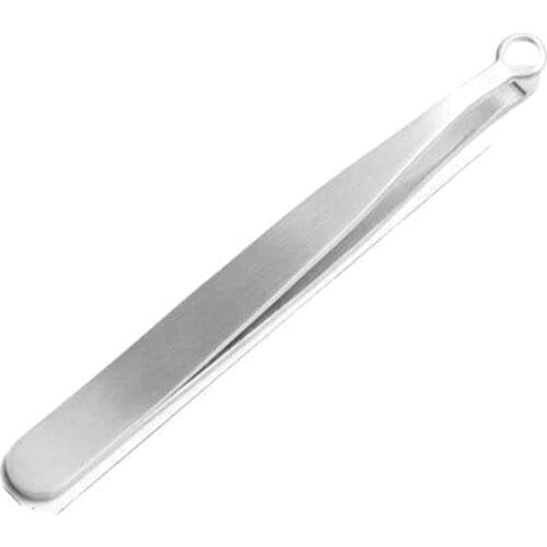 Stainless Steel Nose Hair Clip Eyebrow Tweezer Round Tip Face Nose Hair Removal Women Makeup Cosmetic Tool