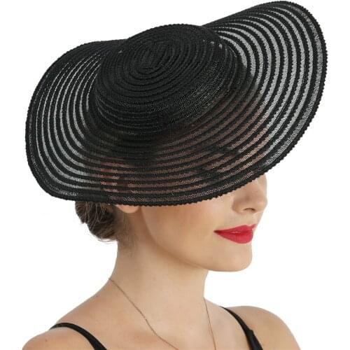 Big Size Derby Women Chapeau Cap No Hair Clip Women Fashion Fascinator Base Bride Cocktail Hair Accessories Ladies Fedora Cap