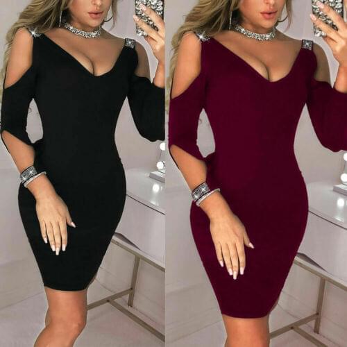 Women Fashion Sexy V Neck Sequined Mini Dress Woman Ladies Party Bodycon Elegant Dresses Summer Female Casual Sundress Vestidos