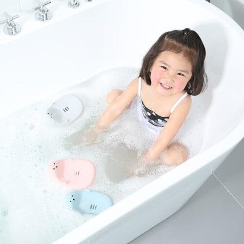 1PCS Cute Dolphin Cartoon Soap Box Bathroom Soap Drain Dish Soap Holder Bathroom Bathtub Floatable Soap Tray Container for Kids