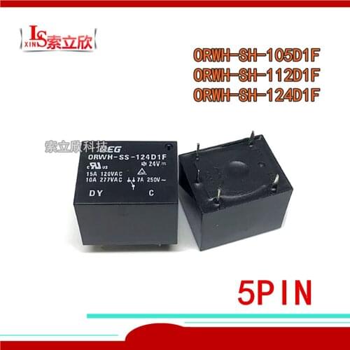 10pcs/lot 100%Original New Relay ORWH-SS-105D1F 5VDC ORWH-SS-112D1F 12VDC ORWH-SS-124D1F 24VDC ORWH SS 124D1F 15A 5PIN