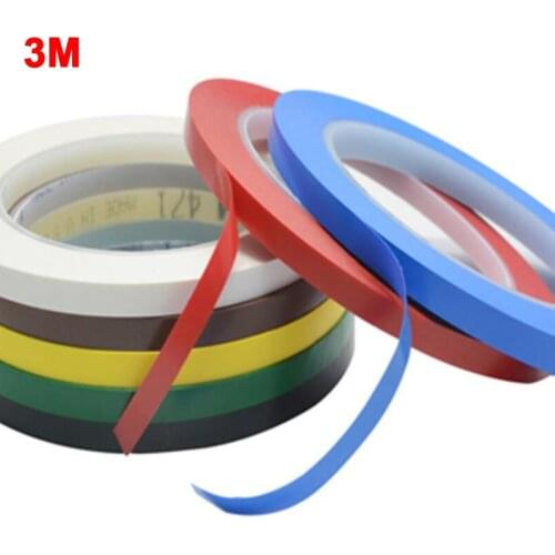 3M 471 Premium Perfomance Strong Vinyl Tape Bundle Set for Decoration Masking YELLOW BLACK BLUE WHITE RED GREEN 1/2"x36yd 12mm