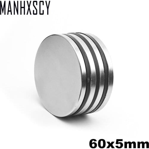 20pcs Neodymium N35 Dia 60mm X 5mm Strong Magnets Tiny Disc NdFeB Rare Earth For Crafts Models Fridge Sticking magnet 60x5mm