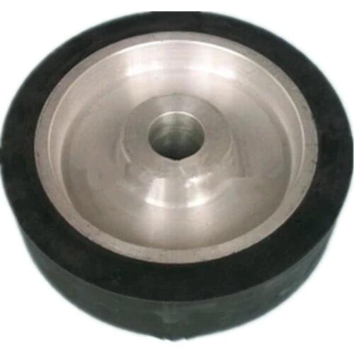 8 inch 50mm Thickness without Serrated Rubber Contact Wheel Belt Sander Polishing Wheel Abrasive Belts Set ID 25/32mm(optional)