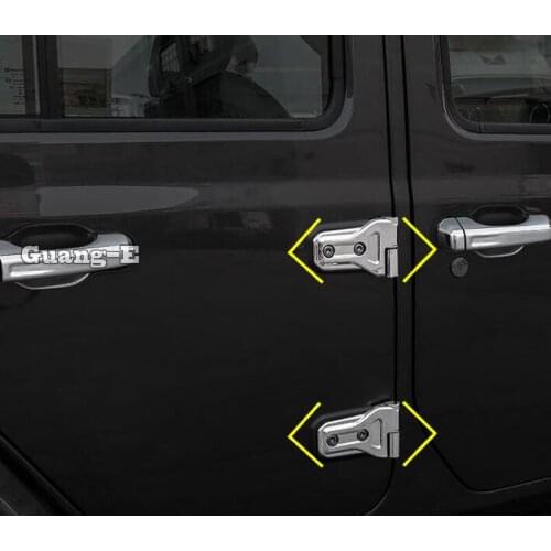 For Jeep Wrangler JL 2018 2019 2020 Car Anti Collision Side Door Edge Protection Strip Styling Mouldings Decorative Strip 8pcs