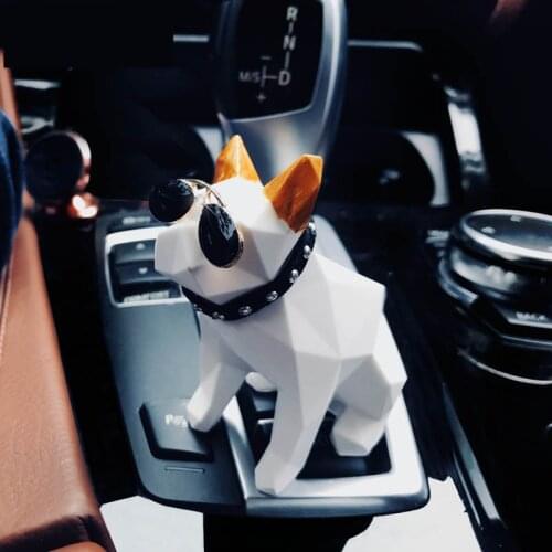 Car Ornament French Bulldog Toy Dolls Air Freshener Cute Cartoon Dashboard Decoration Dog Figure Automobiles Interior Perfume