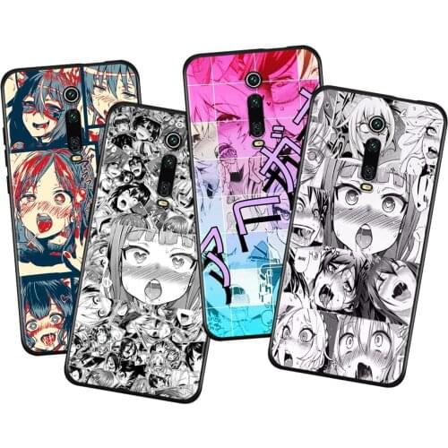Ahegao manga girl Silicone Cover For Xiaomi Redmi K40 Gaming K30i K30T K30S K30 Ultra K20 10X Pro Black Phone Case