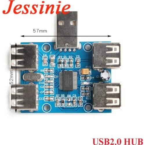 DC 5V USB HUB USB2.0 Hub Concentrator 4-Female USB Expansion Board Module Four USB Expansion Interface 4-port Controller