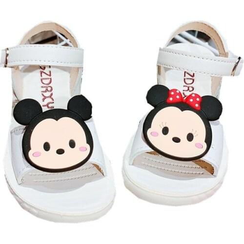 Disney childrens cartoon Minnie Mickey non-slip soft-soled sandals beach shoes boys and girls summer sandals