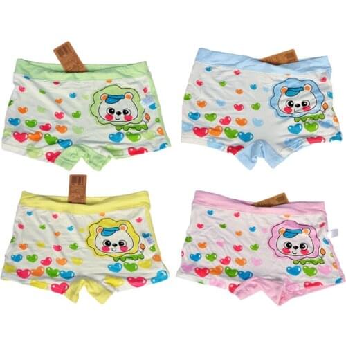 8 Pieces / Pack Girls cartoon designs underwears children cotton short pants Kids panties