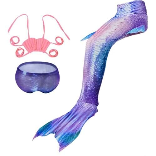 2020 Girls Summer Swimmable Mermaid Tail Dress Kids Pool Party Supplies Childrens Bikinis Outfit Swimsuit Set Swimming Goggles