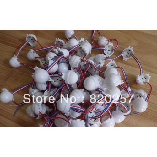 DHL EMS Free shipping 100pcs/lot 20pcs/String DC12V WS2811 30mm Diffused Full Color 3pcs 5050 SMD Programmable pixel Led Module