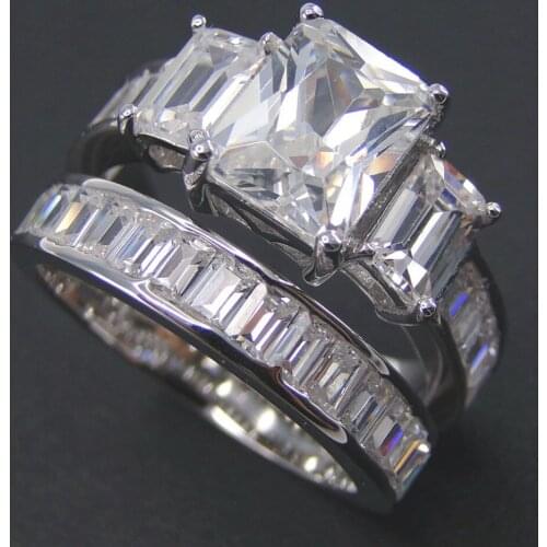 100% 925 Sterling Silver Jewelry Wedding Rings for Women Promise Rings Engagement Ring Sets Women Jewelry Size 7/8/9/10/11