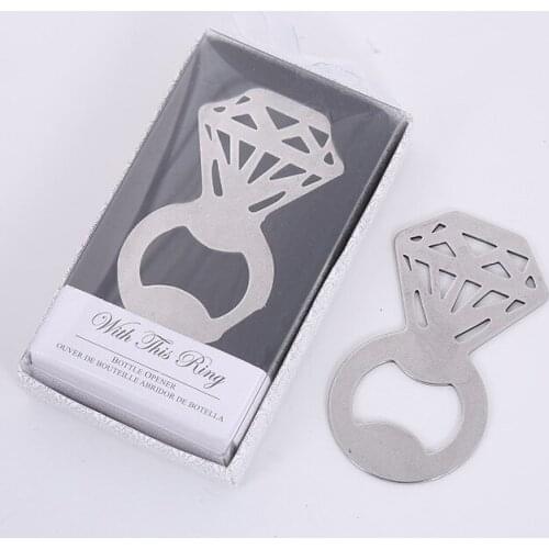 Creative beer bottle opener married gift The wedding ring bottle opener the diamond ring bottle opener Parties presents 50 pcs
