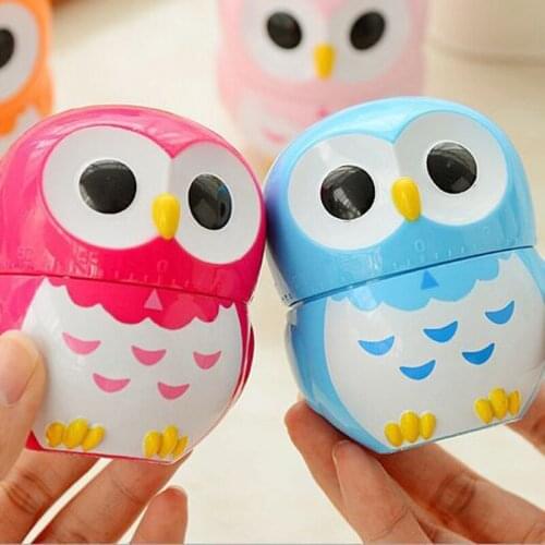 Owl Kitchen Timer 60 Minutes Timer Mechanical Cooking Tool Cute Cartoon Animal Shape Kitchen Accessories