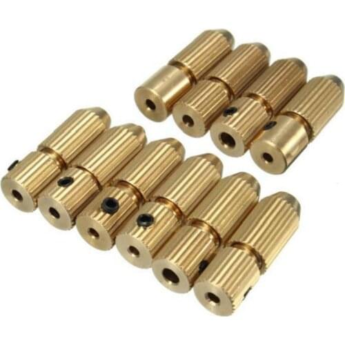 2.3mm Brass Electric Motor Shaft Clamp Fixture Chuck Mini Small Collet Drill Chuck Adapter For 0.7mm-1.4mm Drill Micro Drill Bit