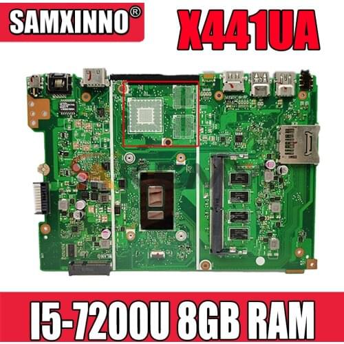 X441UA mainboard I5-7200U CPU 8GB RAM For ASUS X441UA X441UV X441UB X441UQ X441U A441U F441U Laptop Motherboard tested full ok
