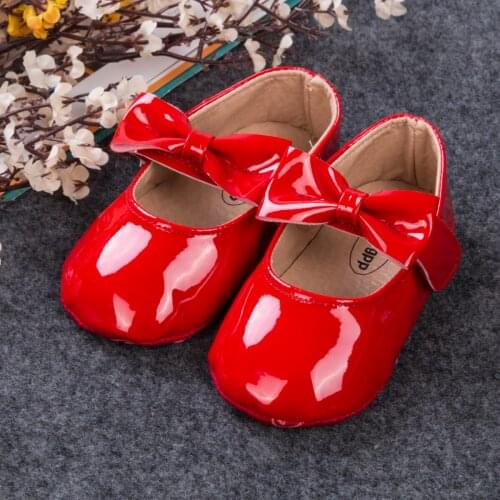 Cute Baby Girl Soft Soled PU Leather Shoes Infant Toddler Moccasin 0-18Months Solid Children New Fashion Baby Girls Shoes