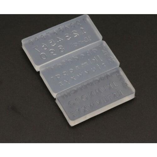 3Pcs Small Size Numbers Letters Mold Kit Alphabet Pendant UV Resin Silicone Mold Jewelry Making Tools Nail Art Crafts D0JD