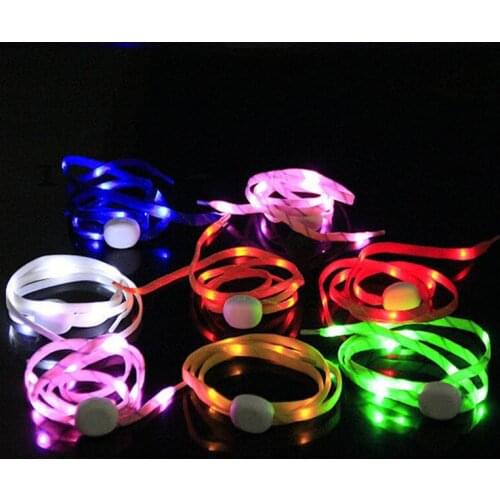 2018 New Gafas Led For Led Shoelaces Toys Men Women Fashion Light Up Casual Colorful Shoe Laces Toy Glowing Nylon Shoestrings