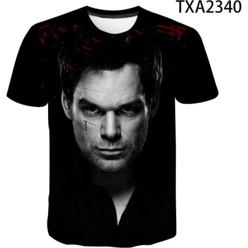 2020 New Fashion Summer Dexter T Shirt Men Women Children 3D Printed T shirts Horror Tops Summer Short Sleeve Cool Tees
