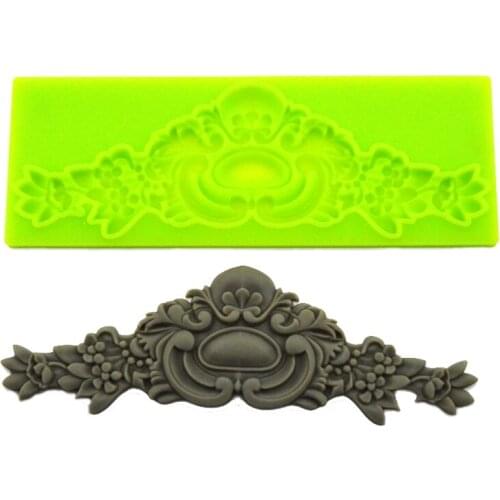 New Retro frame decoration chocolate candy jelly sugarcraft mold wedding cake border decorative silicone mould