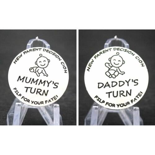 New Parent Decision Coin Daddys Mummys turn Decision Maker Challenge Coins Commemorative coins souvenir