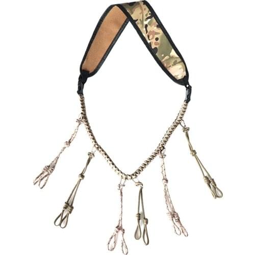 NEW-Hunting Duck Call Lanyard, Braided Duck Call Lanyard with 12 Adjustable Wild Bird Whistle Sling,Hunting Tool