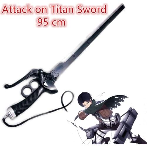 Attack On Titan Gun Sword 1:1 Cosplay Weapon Prop Mikasa Eren Rivaille Ackerman Sword Movie Simulation Cos Halloween Gift 95cm