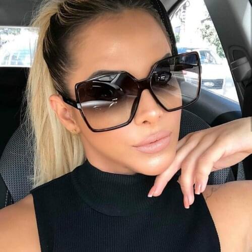 Oversized Sunglasses Women 2020 Retro Big Frame Square Sun glasses Vintage okulary lunette soleil femme UV400 oculos Eyewear