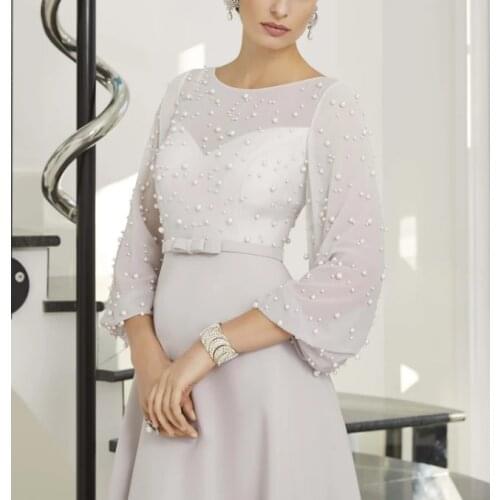 Tailor Shop mother of bride dress bride mother outfit party dress modern floaty style dress Luxurious pearl dress occasion wear