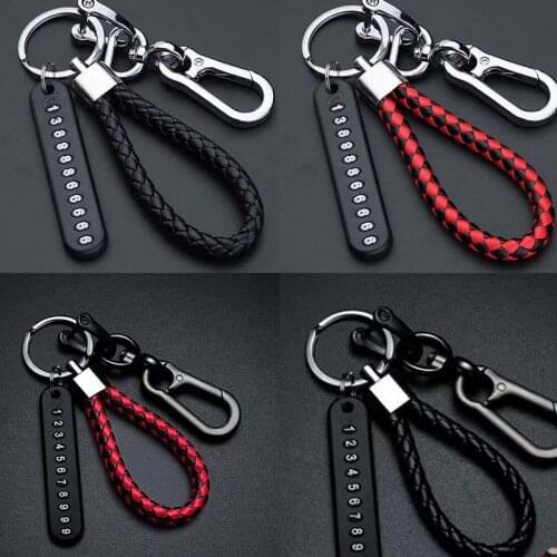 Anti-lost Phone Number Plate Pendant Car Keychain Key Ring Gifts Hot Sale Beautiful Party High Quality New Arrival