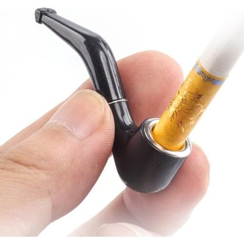 Super mini tobacco pipe Removable black Filter cigarette holder men Portable cheap smoking accessories