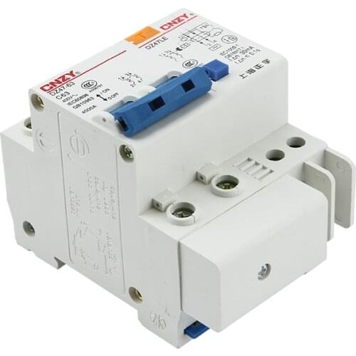 SPD Surge Protector Lightning Protector 2 Pole DZ47LE Circuit Breakers RCBO RCCB MCB RCD 16A 20A 25A 32A 40A 50A 63A DZ47LE
