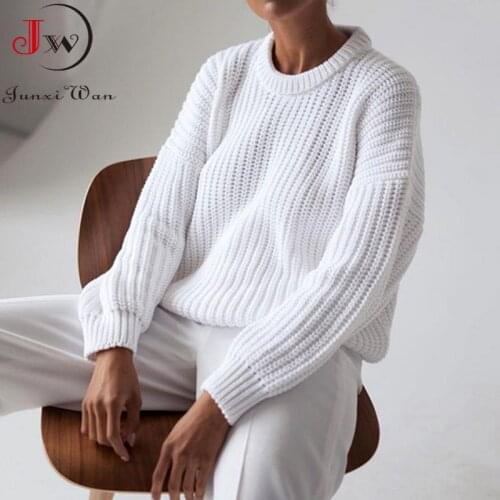 Women Sweater Autumn Winter Solid O Neck Pullover Sweaters Solid Color Long Sleeve Elegant Knitted Jumpers Casual Tops Pull