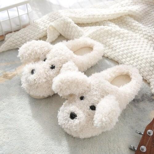 Cartoon Womens Winter Slippers Warm Furry Indoor Slipper Woman Female Casual Slip On Home House Flat Shoes Fashion Footwear