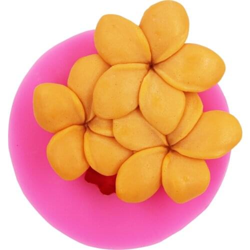 Triple Frangipani Flower Silicone Soap mold Lotus Seed silicone 3D Molds handmade mould DIY Craft molds S641